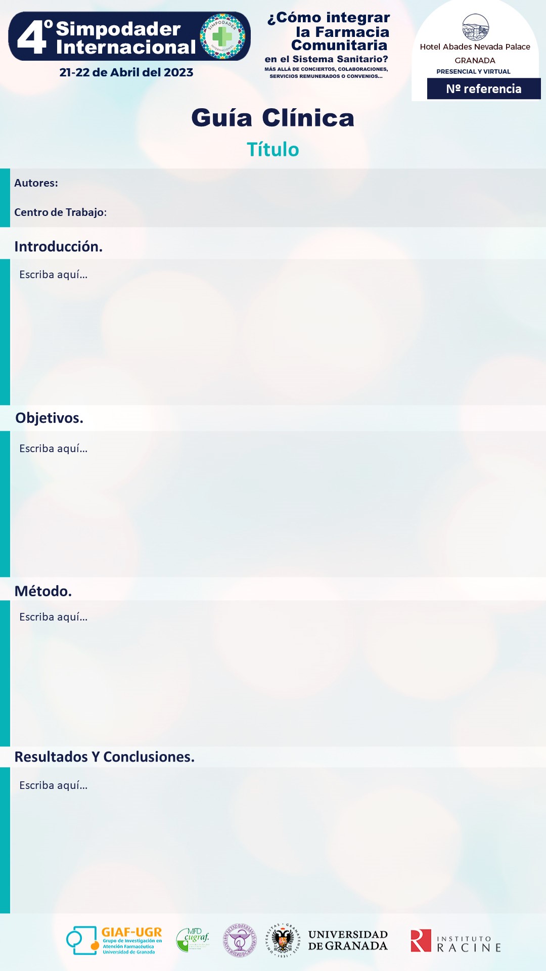 4º SIMPODADER INTERNACIONAL GRANADA 2023 - Guía Clinica